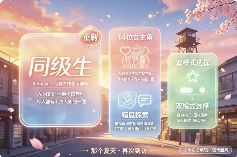《同级生 重制版》(Doukyuusei Remake):经典名作全面翻新,14位女主角攻略×双模式选择 《同级生 重制版》(Doukyuusei Remake):经典名作全面翻新,14位女主角攻略×双模式选择