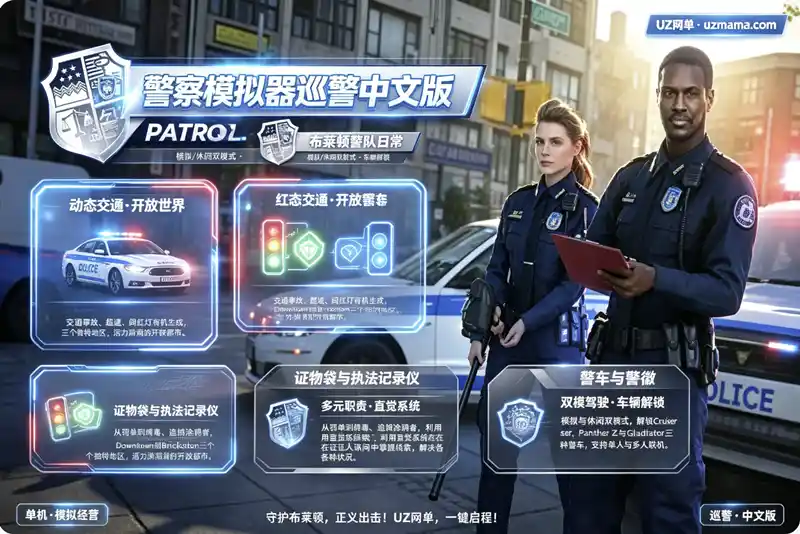 《警察模拟器：巡警》v22.3.2 中文版：加入布莱顿警队，从开罚单到追捕毒贩的真实警务生涯
